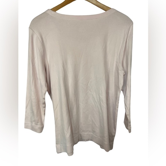 J Jill light pink cotton tshirt. Soft and comfy, simple closet basic - Picture 2 of 3